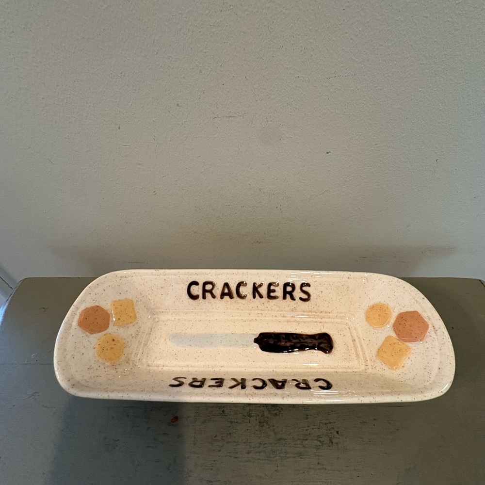 VTG Ceramic Cracker Serving Platter